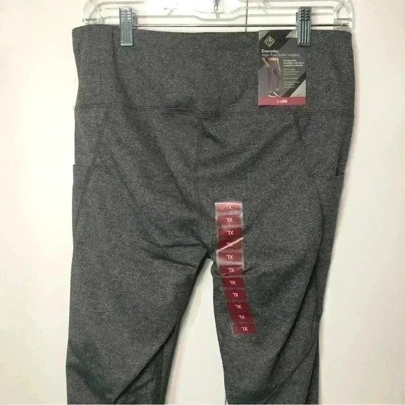 Members Mark High Rise Ankle Leggings Moisture Wicking Material Gray Size XL - Picture 4 of 10